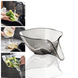 Multifunctional Drain Basket with Spout, Kitchen  Strainer Drainage Basket Funnel for Food, Kitchen Supplies & Accessories (Grey) In Australia - Darrahopens