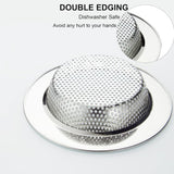 Sink Strainer Stainless Steel, Kitchen Sink Drain Strainer, Sink Strainers for Kitchen Sinks with Large Wide Rim 4.5"  (2 Pack)