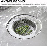 Sink Strainer Stainless Steel, Kitchen Sink Drain Strainer, Sink Strainers for Kitchen Sinks with Large Wide Rim 4.5"  (2 Pack)