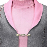 2 Pieces Retro Sweater Clips Cardigan Collar Clip Women Brooch Shawl Clips durable and sturdy, no break