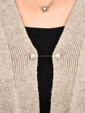 4 Pieces Sweater Shawl Clips Pearl Brooch Pins for Women Cardigan Sweater Clip Double Faux Pearl Brooches Vintage Shirts Pin In Australia - Darrahopens