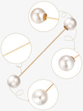 4 Pieces Sweater Shawl Clips Pearl Brooch Pins for Women Cardigan Sweater Clip Double Faux Pearl Brooches Vintage Shirts Pin