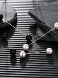 4 Pieces Sweater Shawl Clips Pearl Brooch Pins for Women Cardigan Sweater Clip Double Faux Pearl Brooches Vintage Shirts Pin
