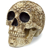 Life Size Skull Resin Floral Human Skull Model Adult Head Bone Model Day of The Dead Décor ade from nature resin In Australia - Darrahopens