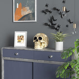 Life Size Skull Resin Floral Human Skull Model Adult Head Bone Model Day of The Dead Décor ade from nature resin In Australia - Darrahopens