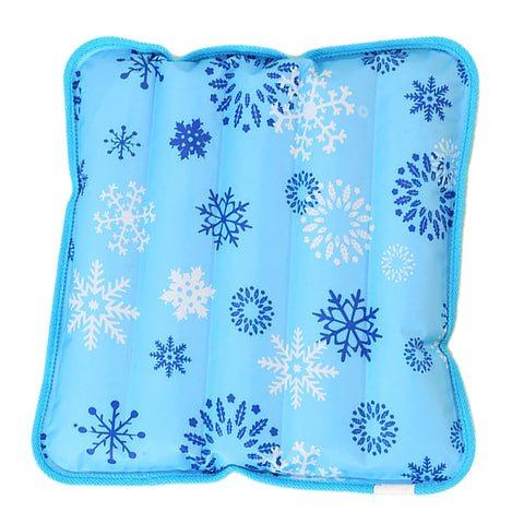 Summer Cooling Mat Reusable Ice Pillow Foldable Water Filling Ice Pillow Chair Pad, Multifunctional Waterproof (14.17" x 14.17")