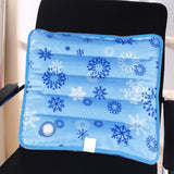 Summer Cooling Mat Reusable Ice Pillow Foldable Water Filling Ice Pillow Chair Pad, Multifunctional Waterproof (14.17" x 14.17")