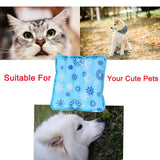 Summer Cooling Mat Reusable Ice Pillow Foldable Water Filling Ice Pillow Chair Pad, Multifunctional Waterproof (14.17" x 14.17")