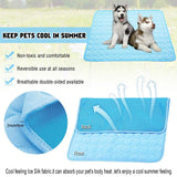 Mat Pad for Dogs Cats Ice Silk Mat Cooling Blanket Cushion for Kennel/Sofa/Bed/Floor/Car Seats Cooling (XL:40 x 28 inches, Blue) In Australia - Darrahopens