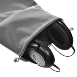 2 Pcs Portable Headphone Carrying Bag Travel Headset Storage Pouch Soft Drawstring Headphone Case Bag for Over-Ear  (Gray Color) In Australia - Darrahopens