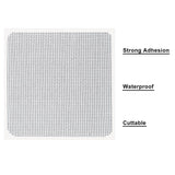 Window Screen Repair Patch, 3-Layer Strong Adhesive Window Screen Mesh Tape, Repair for Window and Door Tears (10cm x 10cm)，Black