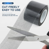 Window Screen Repair Kit 16.5FT 3-Layer Strong Adhesive & Waterproof Tape Fiberglass Covering mesh, Repair for Window Screen