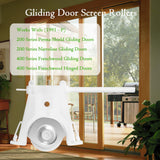 Sliding Screen Door Lower Roller Fit  Part  1" Nylon Concaved Wheels, Side Adjustable, Mounting Screws Included, 2 Pack