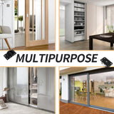 4 Pairs Sliding Door Pulley Plastic Sliding Door Roller for Cabinet Barn Door Wardrobe Closet(Black)