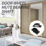 4 Pairs Sliding Door Pulley Plastic Sliding Door Roller for Cabinet Barn Door Wardrobe Closet(Black)