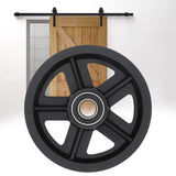 Sliding Door Pulley, Sliding Barn Door Hardware Hanger 2pcs American Barn Door Hanging Rail Pulley Track Roller Kit Black In Australia - Darrahopens