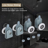 Plastic Glass Bearing Rollers, 4Pcs Shower Sliding Door Wheels for  Sliding Door Pulley Wheels Runner Shower Cabin(Single Wheel) In Australia - Darrahopens