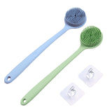 Silicone Back Scrubber for Shower Set(2 Pack), Silicone Body Scrubber, Dual-Sided Silicone Bath Body Brush with Long Handle and In Australia - Darrahopens