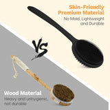 Silicone Back Scrubber for Shower, Bath Body Brush with Long Handle, Double Sided Shower Brush for Shower Exfoliating and Massage In Australia - Darrahopens