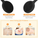 Silicone Back Scrubber for Shower, Bath Body Brush with Long Handle, Double Sided Shower Brush for Shower Exfoliating and Massage In Australia - Darrahopens