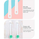 Silicone Body Scrubber Exfoliator, Back Brush Scrubber Long Handle for Shower with Soft Bristles, Shower Brush Scrubber for Body