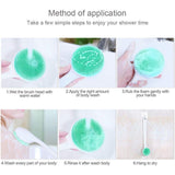 Silicone Body Scrubber Exfoliator, Back Brush Scrubber Long Handle for Shower with Soft Bristles, Shower Brush Scrubber for Body In Australia - Darrahopens