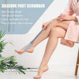 Shower with Long Handle Silicone Foot Brush Soft Skin Exfoliation Lotion Applicator for Foot Seniors,Elderly, Men and Women 2Pack