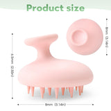 Silicone Scalp Scrubber Shampoo Brush,Scalp Brush for Hair Growth  Dandruff Removal,Hair Shampoo Brush for Scalp Exfoliator (Pink)