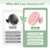 Silicone Scalp Scrubber Shampoo Brush,Scalp Brush for Hair Growth  Dandruff Removal,Hair Shampoo Brush for Scalp Exfoliator (Pink)