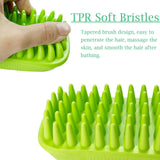 Rubber Shower Wash Curry Brush for Short Long Haired Dogs Cats Shedding Grooming and Massage, Pet Rubber Brush Removes Loose