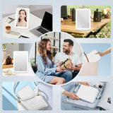 Portable Lighted Beauty Mirror, 3 Color Lighting, Dimmable Touch Screen, Tabletop LED Folding Cosmetic Vanity Mirror In Australia - Darrahopens