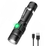 LED Tactical Flashlight, Super Bright LED Flashlight Rechargeable Lumen, Pocket-Sized LED Torch with Clip,Zoomable