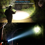 LED Tactical Flashlight, Super Bright LED Flashlight Rechargeable Lumen, Pocket-Sized LED Torch with Clip,Zoomable