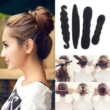 4Pcs Women's Magic Hair Bun Maker Foam Sponge Styling Hair Clip Device Donut Quick Accessories Foam Sponge Donut Maker Ponytail