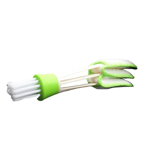 Cleaning Brush for Air Outlet of Two-Headed Car Air Conditioner, Soft Brush for Instrument Panel Dusting, and Cleaning Articles