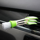 Cleaning Brush for Air Outlet of Two-Headed Car Air Conditioner, Soft Brush for Instrument Panel Dusting, and Cleaning Articles