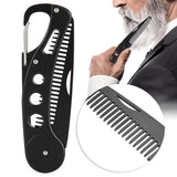 Beard comb for men, Stainless Steel Folding Beard Comb, Multifunctional Pocket Beard and Moustache Comb for Men Beard Styling In Australia - Darrahopens