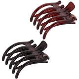 2Pcs Large Plastic Non-slip Hair Claw Clips Hairpin Clamp with Inner Teeth for Women Girls(Black+Brown) In Australia - Darrahopens