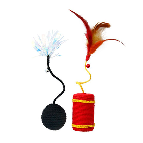 BESPORTBLE 2pcs Cat Toy Toys Kitten Funny Toy Kitten Training Toy Compact Kitten Toy Indoor Cat Scratching Toy Small Cat