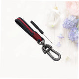 Leather Car Keychain for Men, Sturdy Key Keychain Leather Key Chain Holder for Car Key Home Keys - Red Leather Keychain for Men