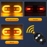 Bicycle Turn Signals Tail Lights Charging Brake Taillights with Wireless Remote Control High Brightness Beads Base Bracket Bike