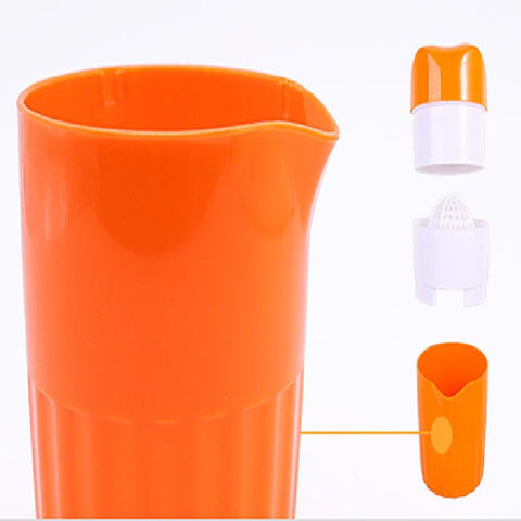 Hand Juicer Citrus Orange Squeezer Manual Lid Rotation Press Reamer for Lemon Lime Grapefruit with Strainer and Container