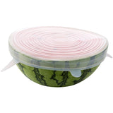 6pcs Reusable Silicone Stretch Lids - Food Huggers - Dishwasher, Microwave & Freezer Safe - Food Grade Reusable Bowl Covers