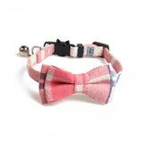 Luxury Cat Collars with Bow Tie and Bell | Safe Quick Release Breakaway Buckle | Cat Collars (2pcs necklace)