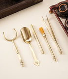 Tea Tongs Bamboo Tea Accessories Gongfu Tea Ceremony Tea Tweezers Gong Fu Tea Tools Bamboo Tea Utensils Matcha Tea Kit Tea (5pc)