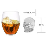Skull Silicone Jello Ice Mold Flexible Cube Maker Tray for Halloween and Christmas Party. Best for Whiskey and Cocktails Black