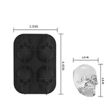 Skull Silicone Jello Ice Mold Flexible Cube Maker Tray for Halloween and Christmas Party. Best for Whiskey and Cocktails Black In Australia - Darrahopens