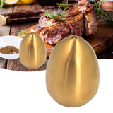 Stainless Steel Egg Shaped Spice Jar Pepper Shaker for Home and Kitchen Utensils  Barbecue Restaurant Banquet Party(Gold)