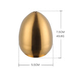 Stainless Steel Egg Shaped Spice Jar Pepper Shaker for Home and Kitchen Utensils  Barbecue Restaurant Banquet Party(Gold)