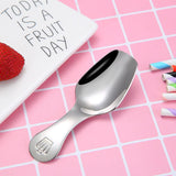 Small Salt Spoon Short Stainless Steel Silver Mini Scoop for Jars, Jam, Spices, Condiments, Seasoning, Sugar, Honey, Coffee, Tea